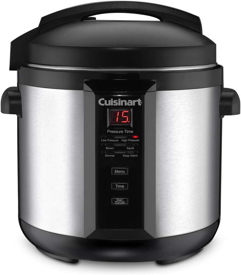 6dae4c34ac9649e5e2fe987f19fa28c8c60004817c42e5f9525ab75b111be26c Cuisinart 6-Quart Electric Pressure Cooker, Stainless Steel, Digital Controls, Multi-Function, Model CPC-600N1