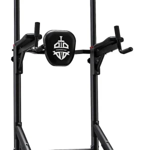 Sportsroyals Power Tower Pulp Up Bar Station, 450 lbs stable suspended immersion tilt station(Black-02)