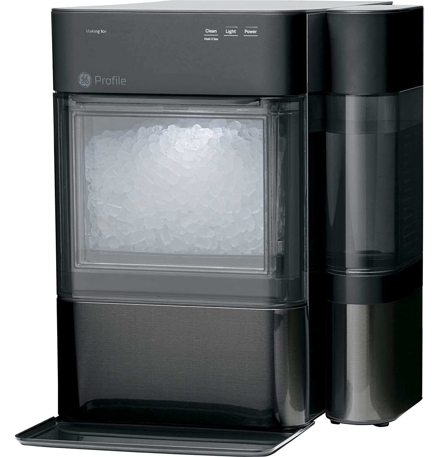 6e4a3fa28299be06bcd75e8a836bcf8c32caa8bf4767556f3dee5e684ab0c6de GE Profile Opal 2.0 | Countertop Nugget Ice Maker | Ice Machine with WiFi Connectivity | Smart Home Kitchen Essentials | Black Stainless(Default Title/ONESIZE)