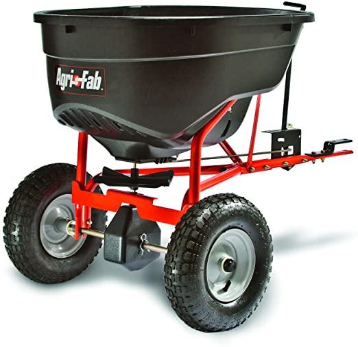 6e4ba637945f4bcb062460963a68315fceda2be424f3c9a784ed2c9477c5b200 130-Pound Tow Behind Broadcast Spreader