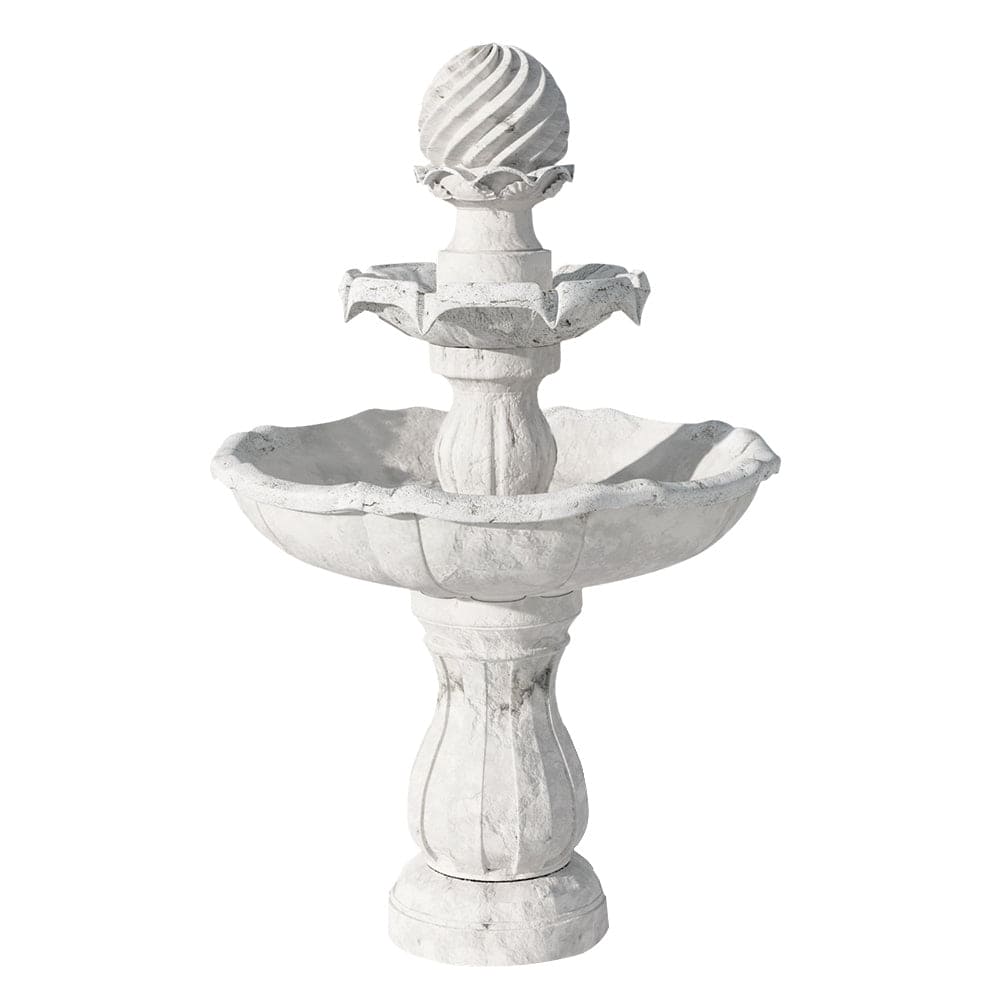 6fad6b3e784b935377325f2c11c6f418475ce01b8530e55087cae644edba7146 Gardeon Solar Water Feature 3-Tier Fountain with Pump Kit Bird Bath 93CM Ivory