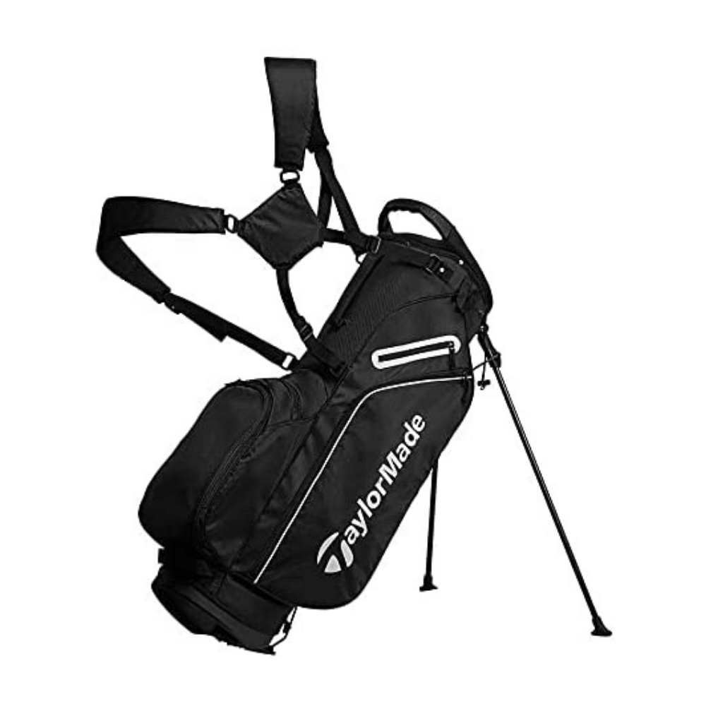 718f2fe19a123a4f2c7199f80259c48a94ccee52c9f3c8412343c8535e89fad0 TaylorMade 5.0 ST Stand Bag, Black/White