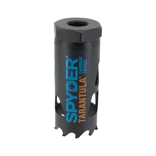 7266c09c281df38d49556089f4946b5c56add2ba6f1dfe0b630f3e799c3304c7 KNACK - Spyder Tarantula 1-1/8" In Carbide-Tipped Non-Arbored Hole Saw 600898P New