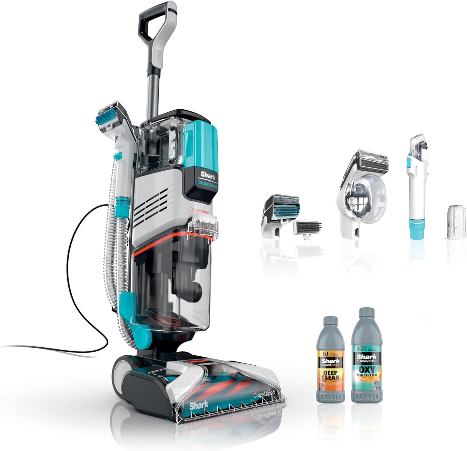 726e1dfcfa24485e0f169689de29104d2da96086000a35e54af339878c2d7edc Shark CarpetXpert EX201 Carpet Cleaner, Cyan C Deep Cleaning with StainStriker, Perfect for Pets, Includes Spot Stain Remover Tools