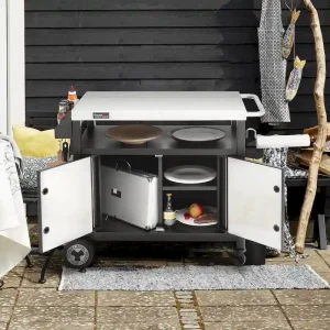 Royal Gourmet Movable Kitchen Cart Grill Prep Table with Storage(Kitchen Cart)