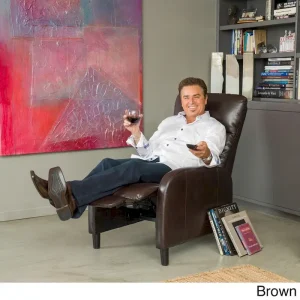Stratton Recliner by Christopher Knight Home(Brown)