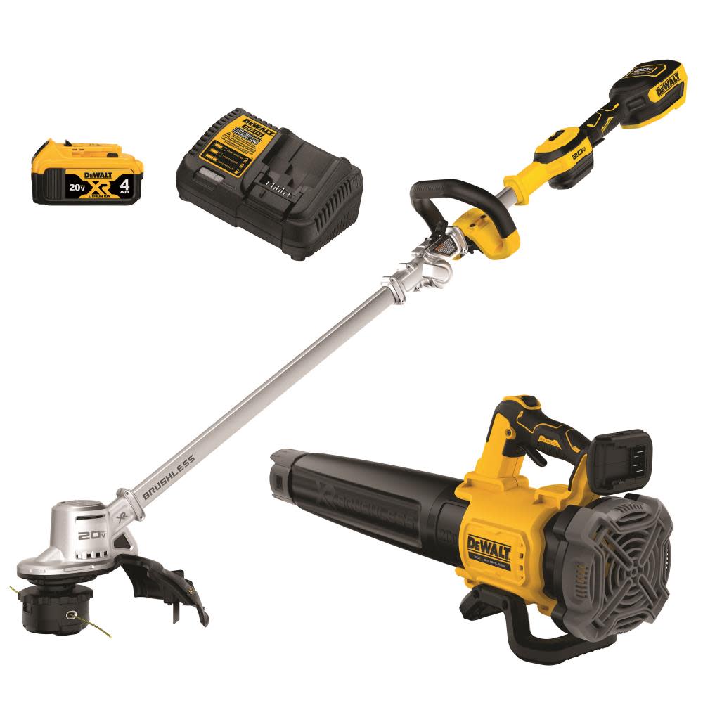 73fbc14cb79c500e2eacafb580ea86e6cacd552ec1fce2f3b00a58bcb30d75b4 20V 14 in. Cordless Folding String Trimmer and Handheld Blower Combo Kit