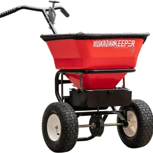 Multi-Purpose Walk Behind Push Spreader, 100 Pound Capacity, Multi Use Tool for Grass Seed, Salt, De-Icer, Fertilizer and Seeds(Spreader)