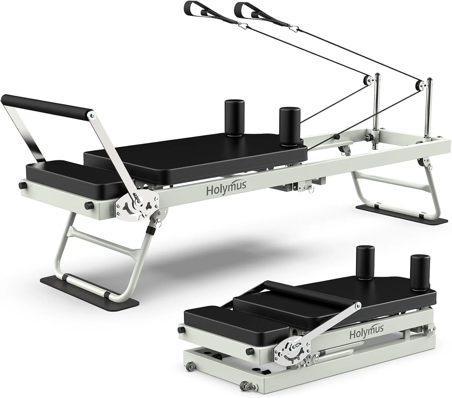 782a9116f360eae6f1be4034a8b57308d0fafa3a9a504addbc9323c442369e2b Pro 75" Pilates Reformer Machine Foldable Pilates Machine Equipment Up to 400LBS Pilates Equipment for Home Workout(Default Title/ONESIZE)