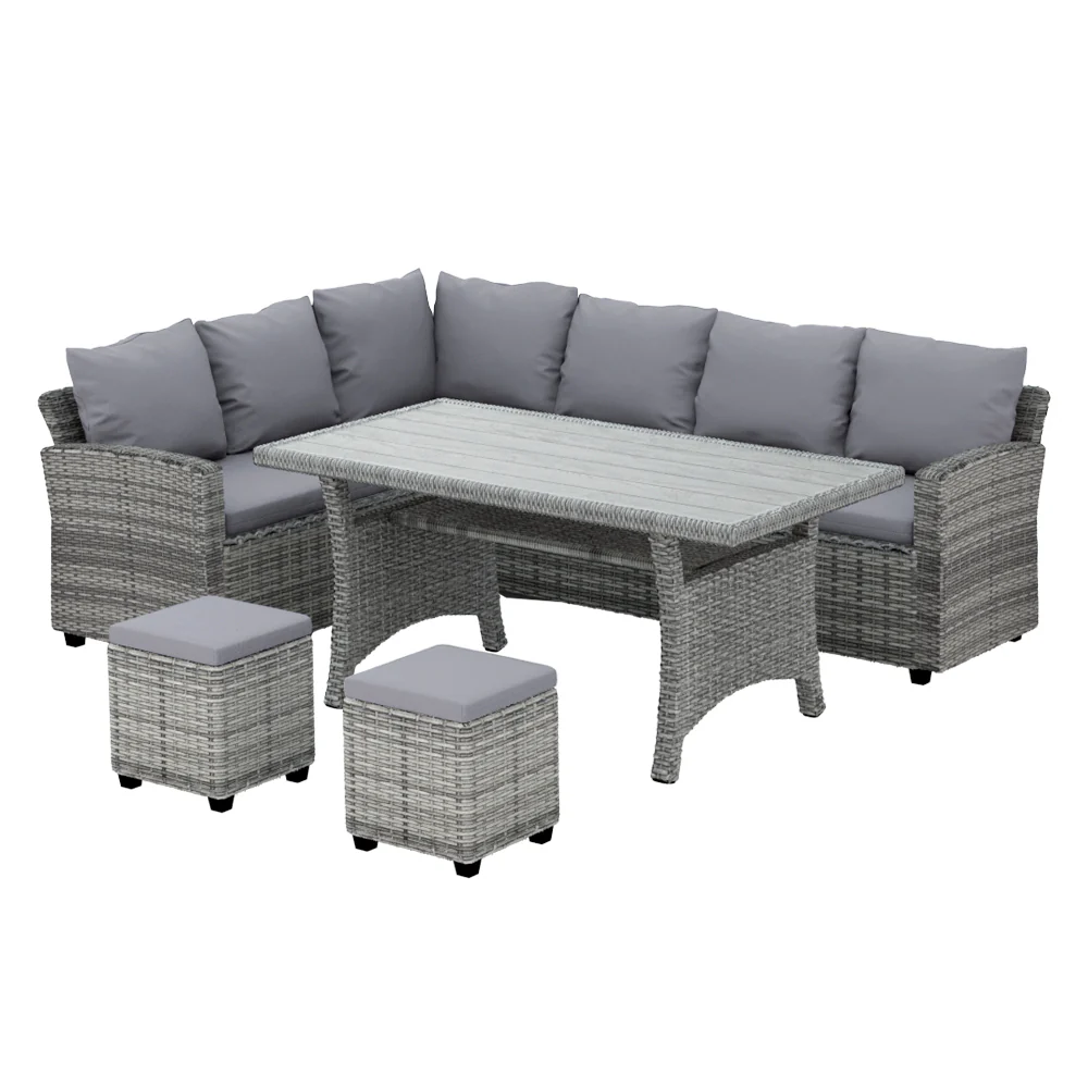 78fdd9ac7d94c2ab42555d345a614b5b3c565a7f7a42b06eda4902fc5e954f20 Gardeon Outdoor Dining Set Wicker Table Chairs Setting 8 Seater
