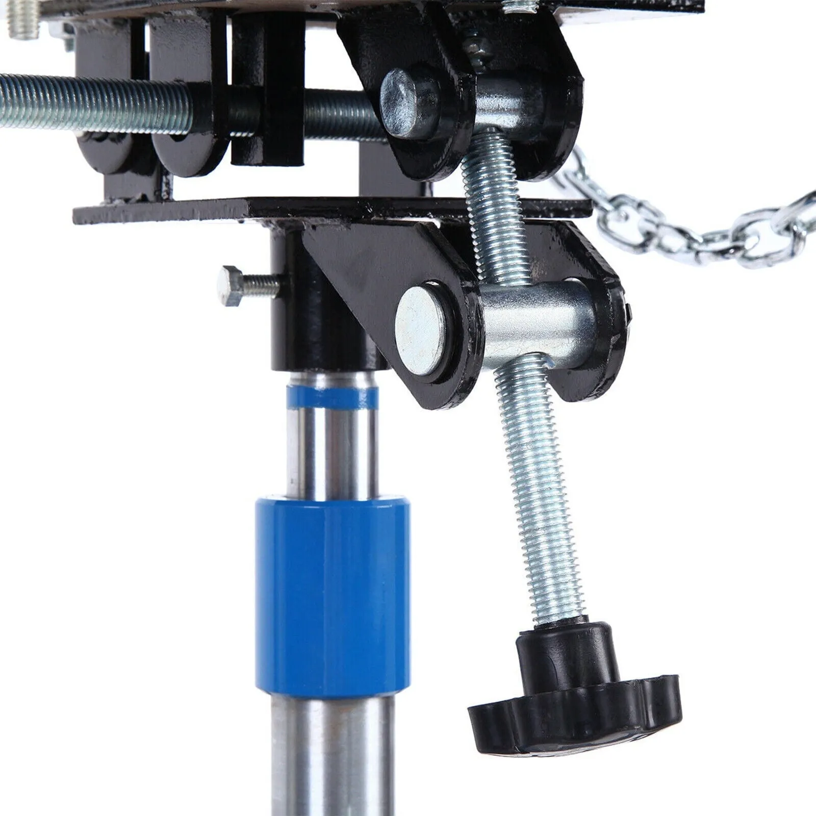 7984c1cd1b6c0fff20aa88f33b56411d3820e1b1a2708f342a5264be2706f8fa 1660 Pounds Hydraulic Car Transmission Jack Vertical Lift with 360¡ã Swivel Wheel Pedal ,Blue,33"-70""(0.75Ton)"