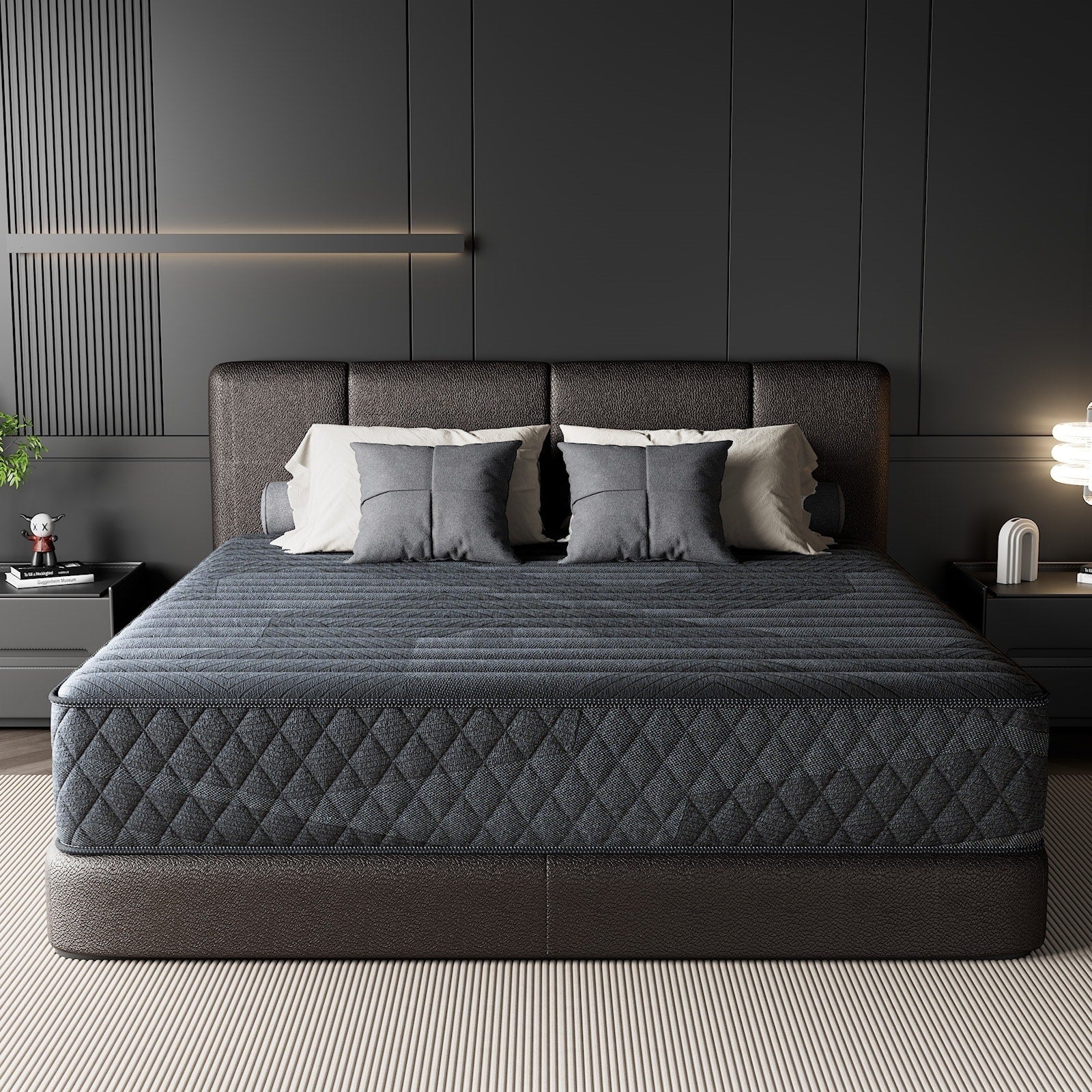 7a49f11c82586a7eca1f76070ead5fb643ec779dd5c98c84b0ef1d1275eb2920 SweDrea Plush Hybrid Memory Foam 8/12 in.Cooling Breathable Mattress with CertiPUR-US, SGS and OEKO-TEX(Twin XL)