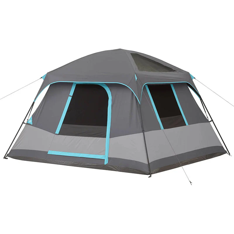 7b9287582f58948c75274ebdcb4e3417ad3e05b4bd961e61ff89b7db708de244 10' x 9' 6-Person Dark Rest Cabin Tent w/Skylight Ceiling Panels, 15.4 lbs