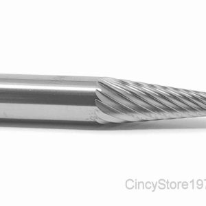 KLYNE - Sl1S 14 Degree Taper Radius Carbide Burr Bur Cutting Tool Die Grinder Bit 1/4"