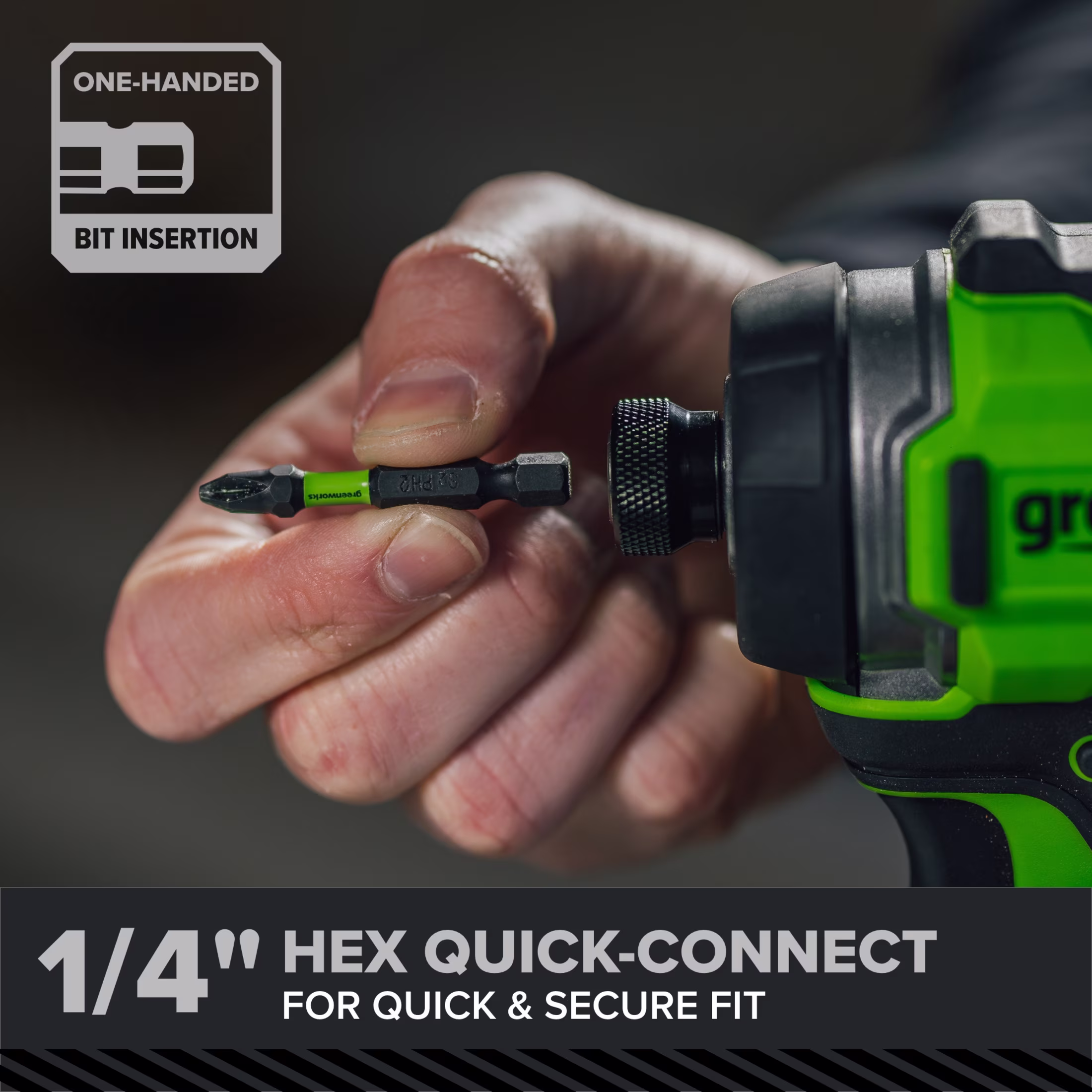 7cf1587b175b5fa523d1560c17d9004c14499312a50e96cca0d911236e81e42e Greenworks Pro PowerAll 24V Brushless 2200 In-lb Impact Driver, 2Ah USB-C Battery, 65W Charger and Cable, ID5250A2