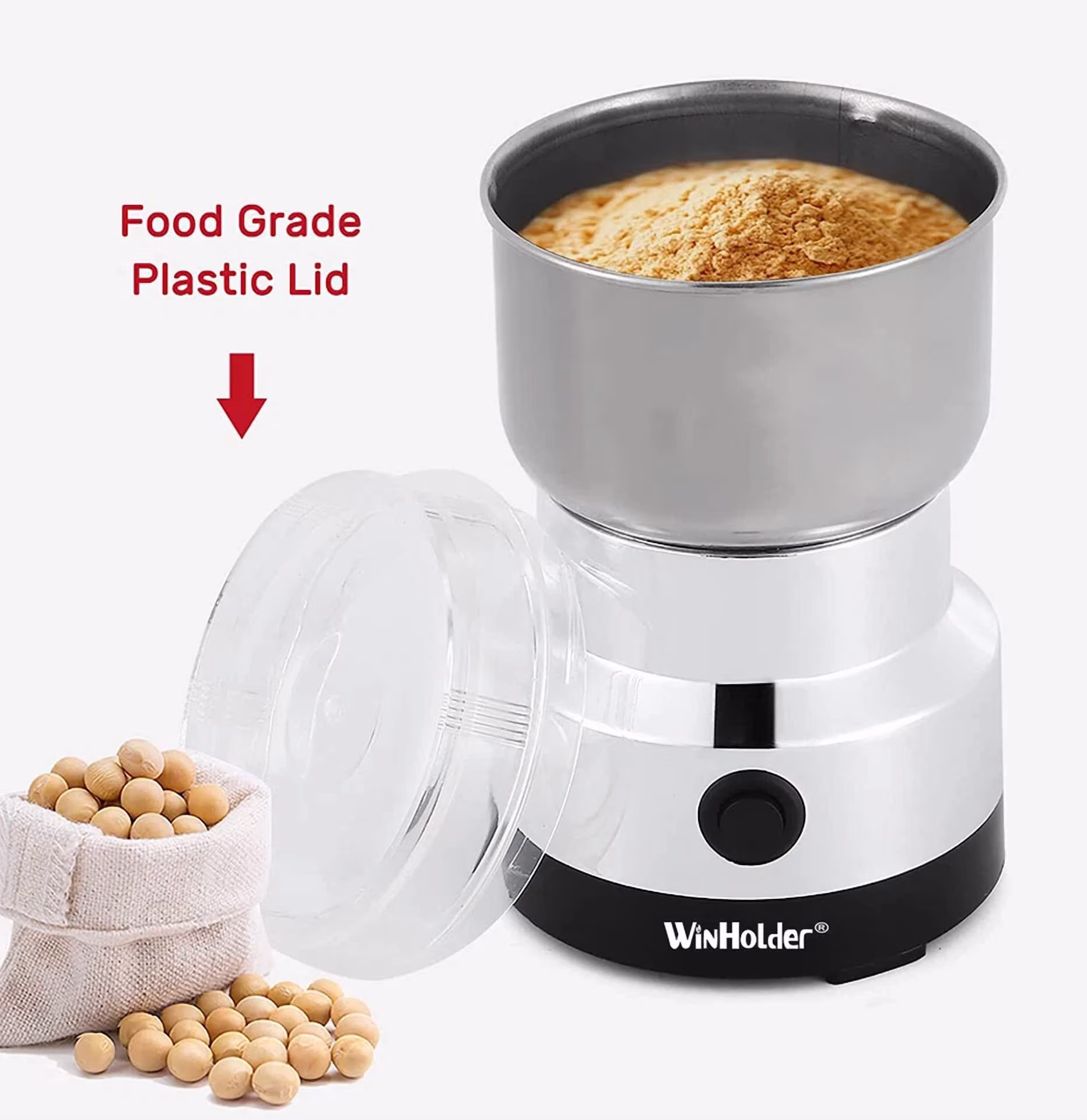 7d7bd9559668ab7d26d14d85088587a4e0a7be0d25519e254212a2e1c9bfd1ca KNACK - Electric Grinder Coffee Grinding Milling Bean Nut Spice Kitchen Blade Blender Us
