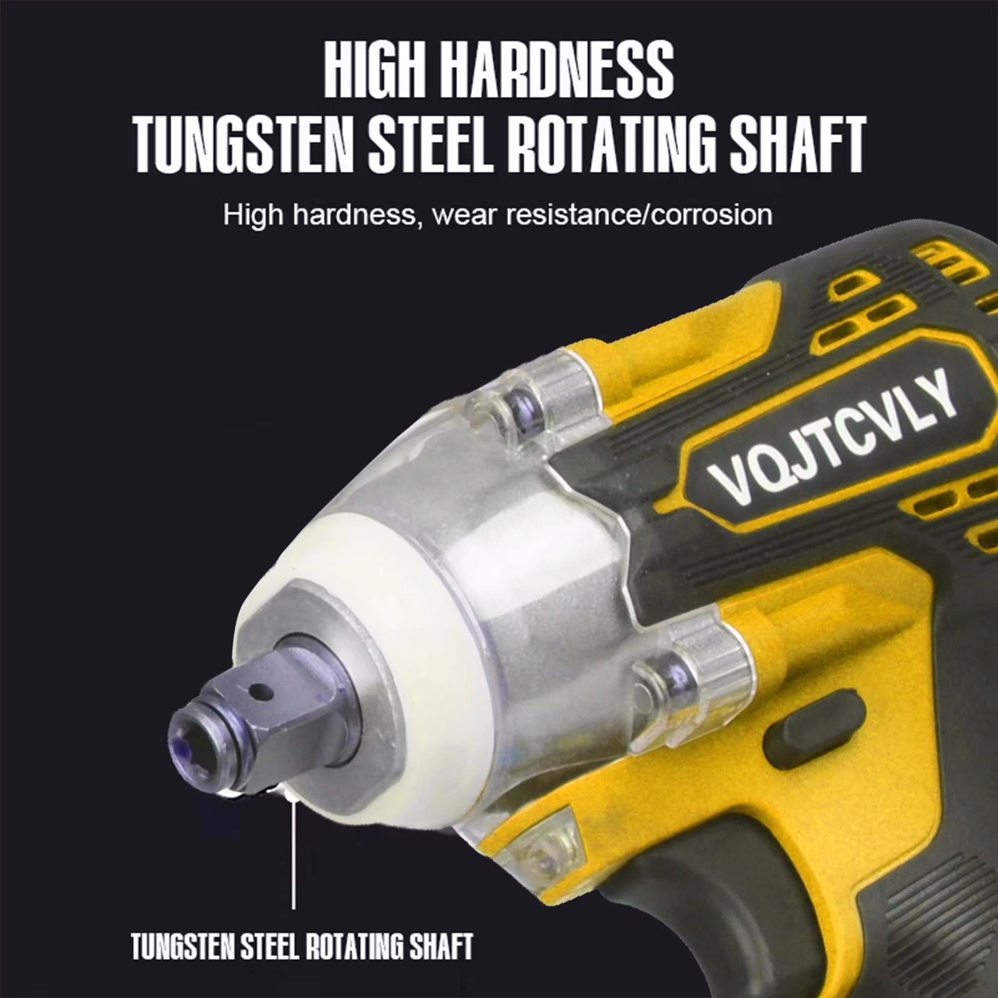 7d883b3c82934213ea18623d13a63f120af336d187b2a2e13f7e7b0a631b7e5f VQJTCVLY Brushless impact driver, 21V Cordless impact wrench 1/2 Inch, 2 × 4.0Ah impact drill tool set, 5 Sockets, 7 Drill, 6 Screws for Car Home Truck Mower Father Dad Husband, Yellow