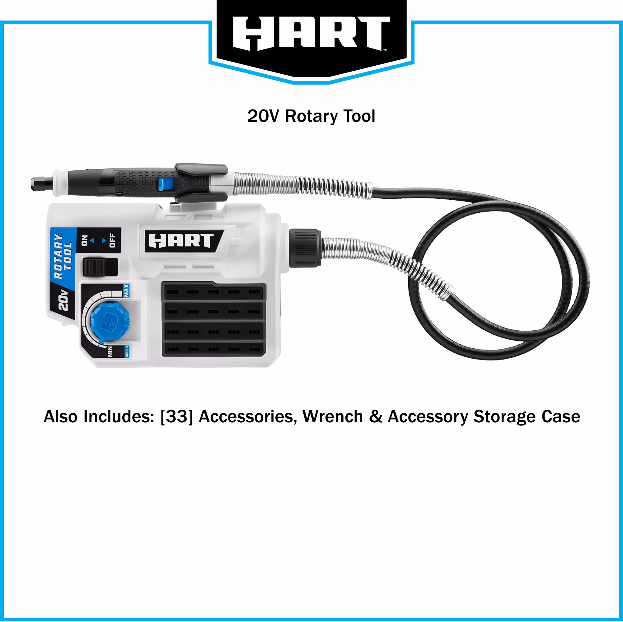 7f2fd7e35b67862c04cd01e8d8703877087806634433b8add957ea4f2e510509 Open Box HART 20-Volt Cordless Rotary Tool with 33 Accessories (Battery Not Included)