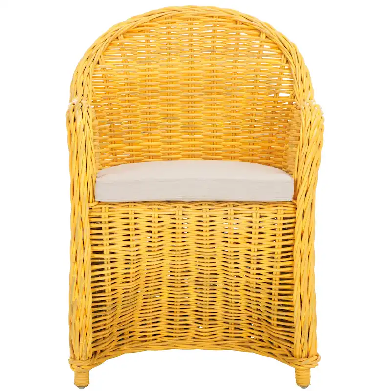 7f32e666ee702d44524f1dfbcf6d5b58048baaed35f5e008b42418c2a75636e1 SAFAVIEH Sinja Yellow Rattan Club Chair - 24 x 26 x 35 - 24Wx26Dx35H(Yellow)