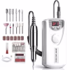 STARBIAO Electric Nail Drill Kit 40000 RPM, Rechargeable Cordless Nail File with LCD Display, Low Heat Low Noise Low Vibration, E-File for Acrylic Gel Nails, Manicure Pedicure for Home Salon