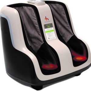 Reflex SOL Foot & Calf Massager w/ Heat - Plantar Fasciitis Relief + Circulation + Shiatsu Deep Kneading + Vibrating for Stress + Compression - Adjustable for Women and Men up to Size 12