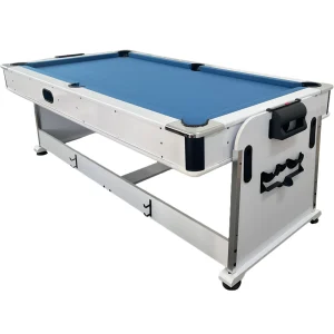 4 In 1 Multi-functional Game Table with Full Accessories for Home, MDF, 7Ft(Black/Blue)