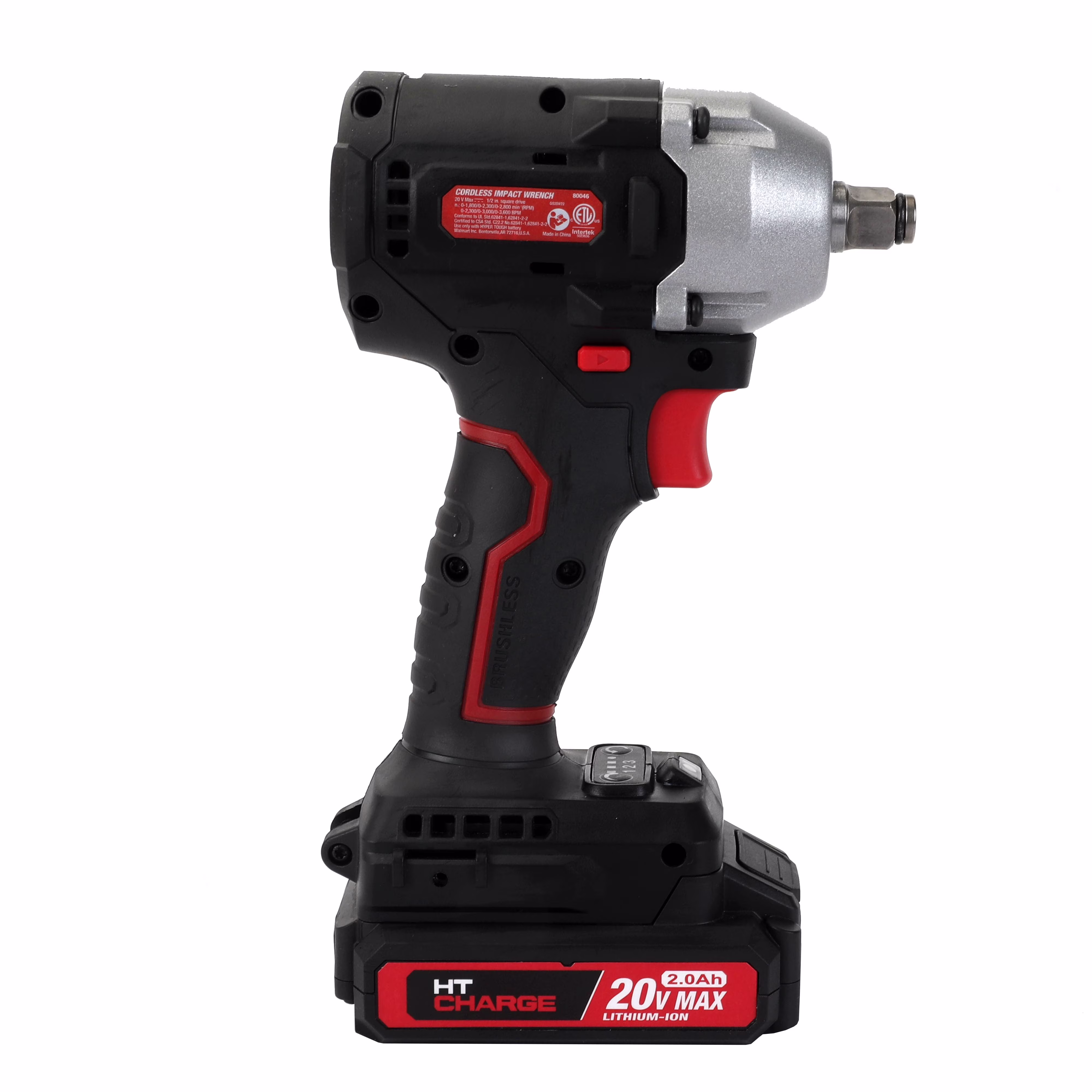 80f9e73973aa5f7b1e0285e49bf6b3916533ceea4c19523baff18567402be90e Open Box Hyper Tough 20V Brushless 1/2-inch Impact Wrench, Battery & Charging Cable