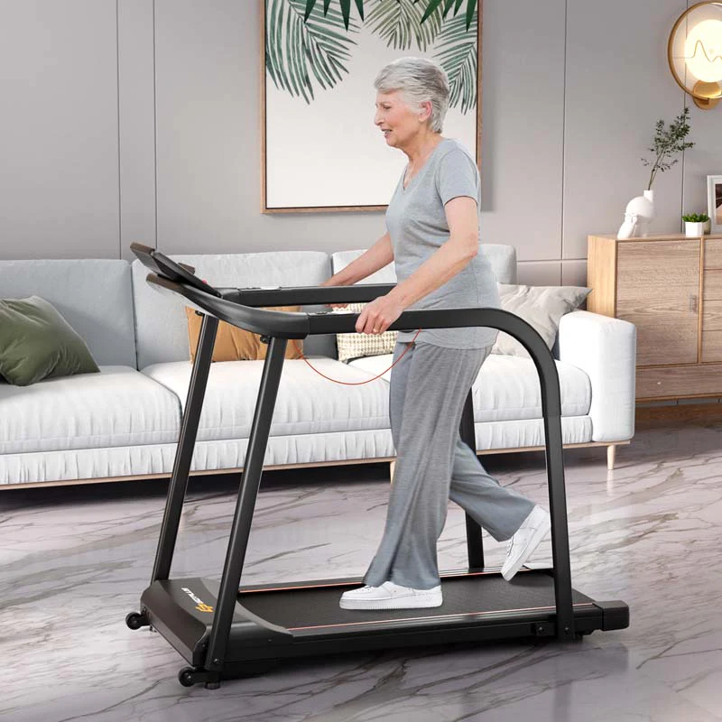 8147729029e1d4b46673e9cfb0bd175c5399875c1e109c82f0163a0468d03145 2.5 HP Walking Treadmill for Senior with Long Handrail, 300 lbs Capacity, Recovery Fitness Exercise Machine for Home with Pulse Sensors