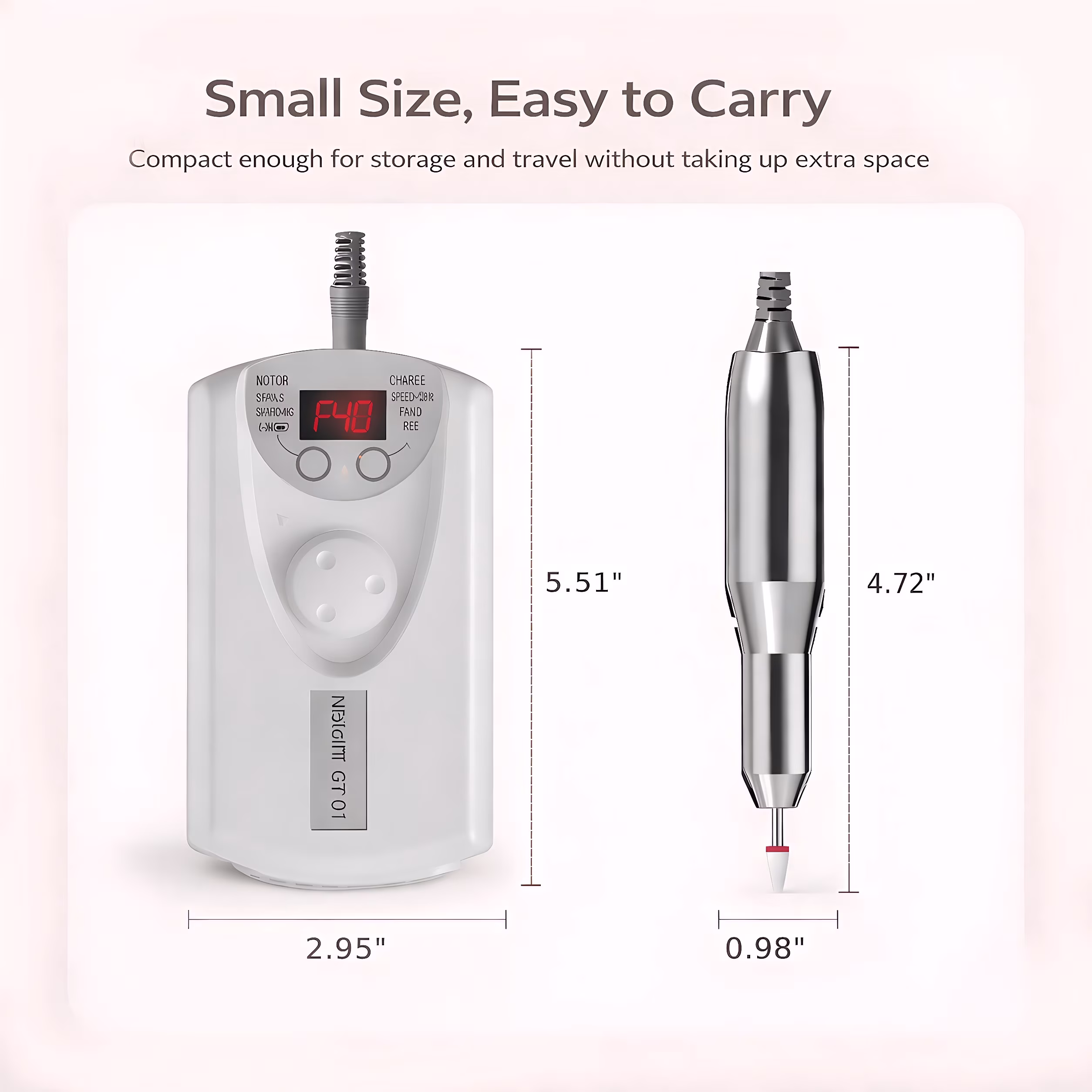 815d21d4b6d556c3e46b4c00287fd5a70fb99deddc6b0ca82db6ee09f65d59c2 STARBIAO Electric Nail Drill Kit 40000 RPM, Rechargeable Cordless Nail File with LCD Display, Low Heat Low Noise Low Vibration, E-File for Acrylic Gel Nails, Manicure Pedicure for Home Salon