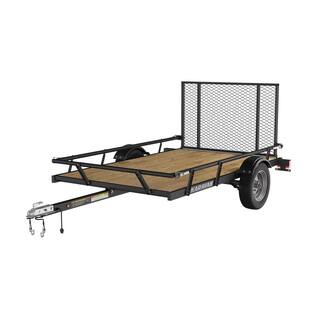 81737e4eff61f6ba2af424097aa046498a62d1c9c2457b613f23be0b4a5bacaf Karavan 5 ft. x 8 ft. Wood Floor Utility Trailer w Sliding Rail System