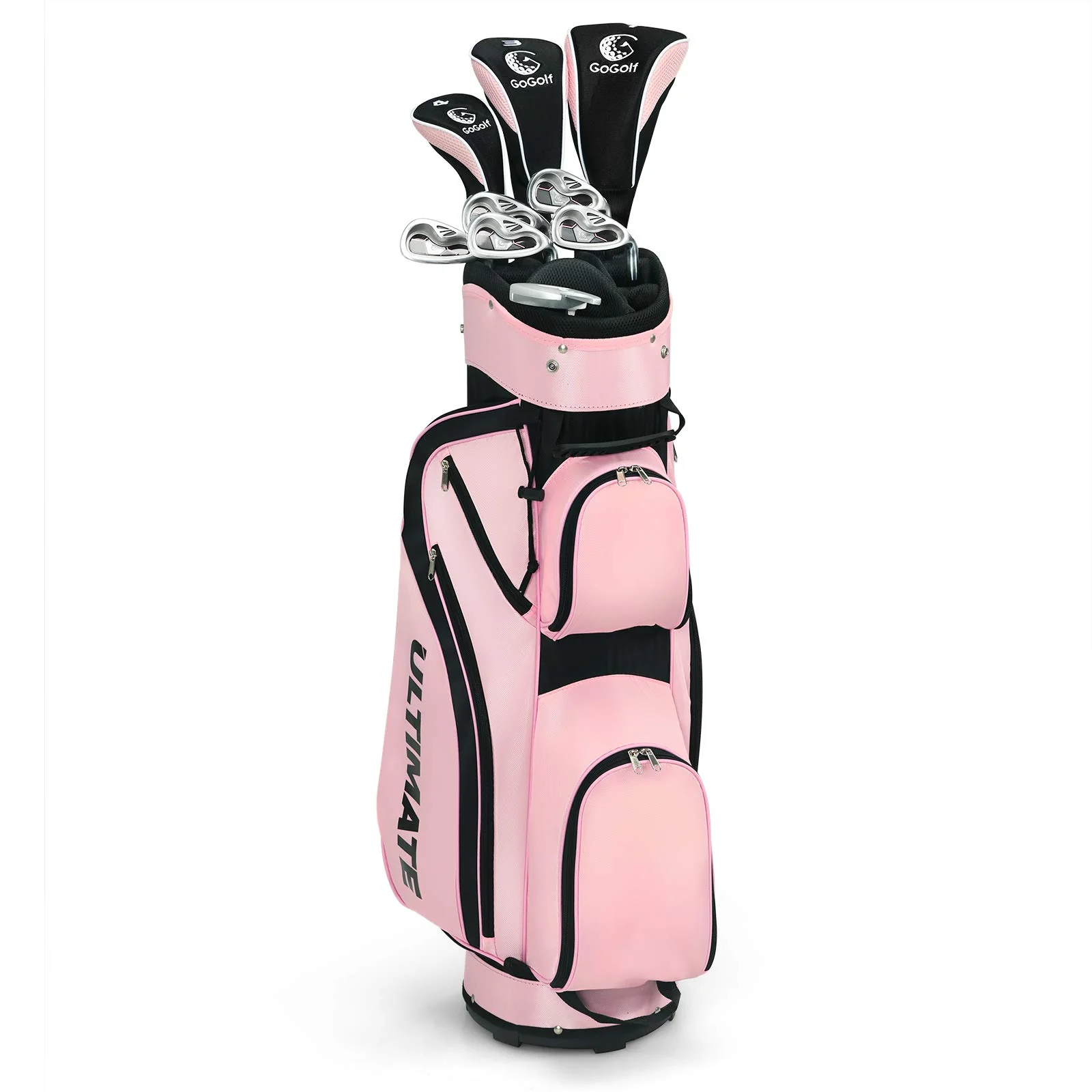 820db1b24dec66aab8374a211eb35f5dbe1d3e14d53722235a43ab9a82d2ab0f Complete Golf Clubs Package Set 10 Pieces, Includes 460cc Alloy Driver(Pink)