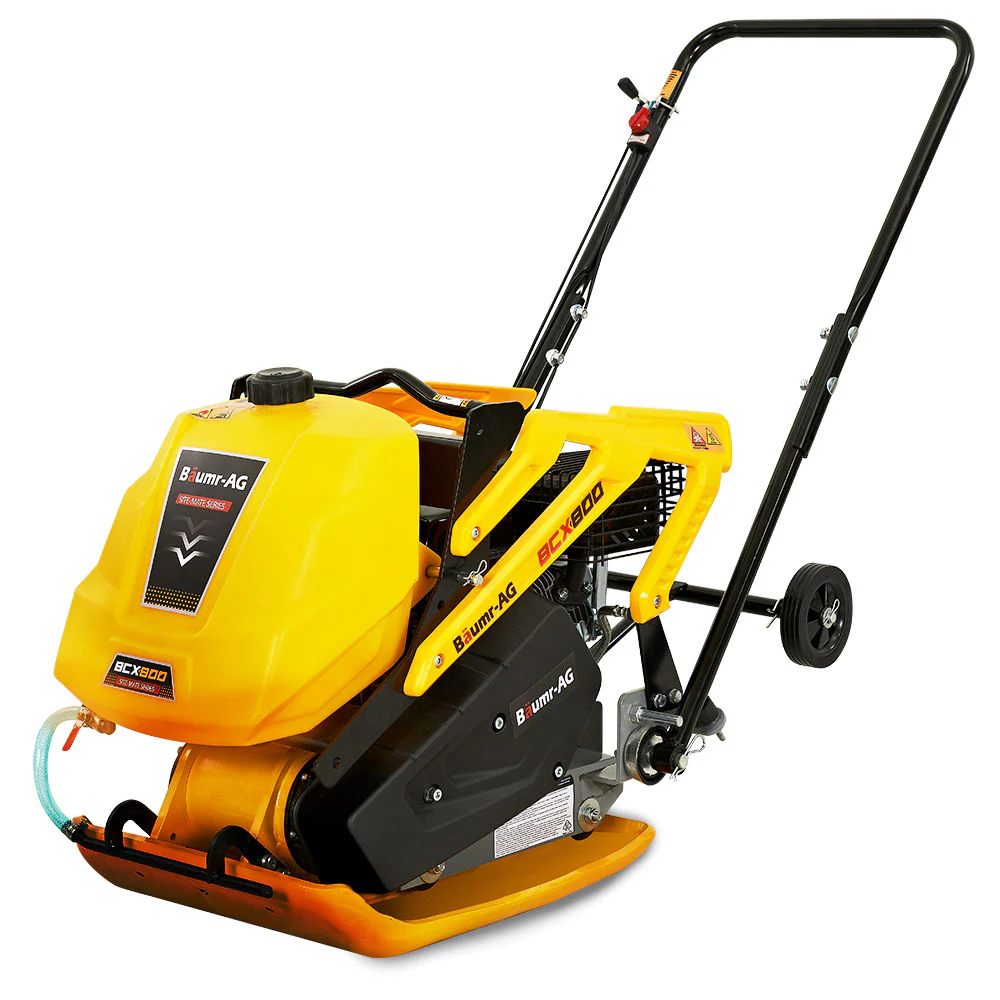 82f190d0e08add21384f84380bead75b4cb8ccc0aaa4672d81fa59acf217f6a3 BAUMR-AG 111kg 400x545mm 7.0HP Plate Compactor, Sprinkler System (BCX-800)