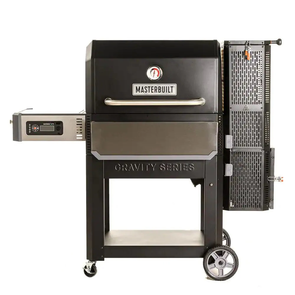 8486d9d9fda83815b548a6815192bad9f12e68a9da597c04e1b41cb5aad16c34 1050 Digital Charcoal Grill and Smoker Combo in Black