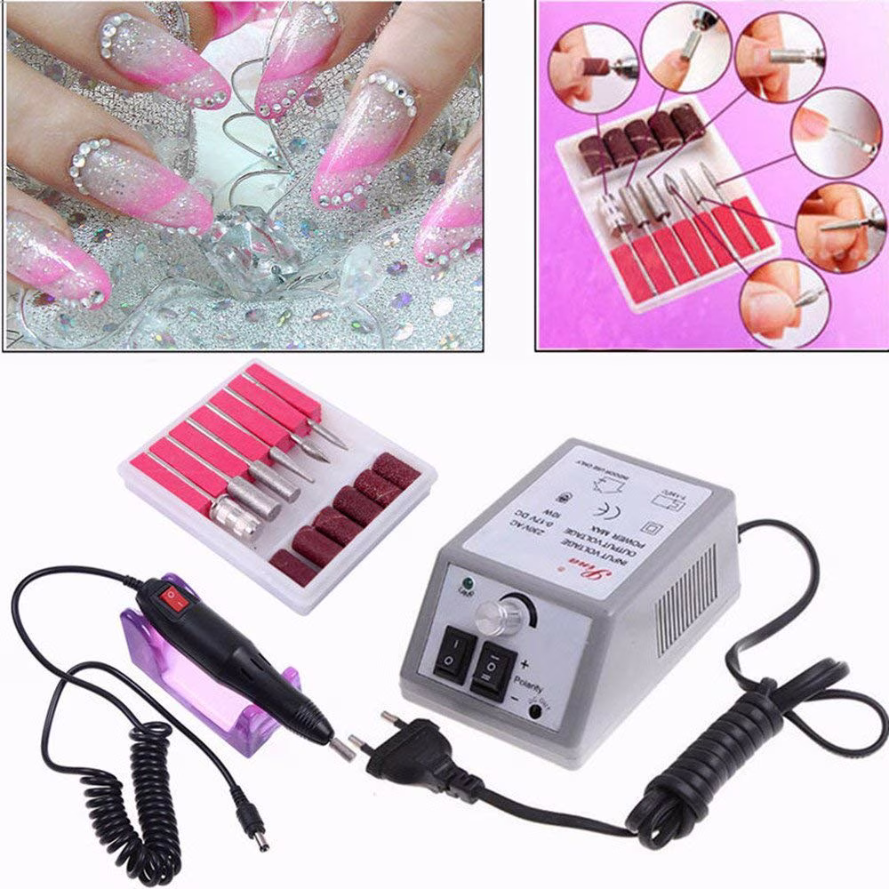 84fe980ddcf470e8d4d1933d3e6ef9f1828d68d24758ee70e1692593a99d5455 Pinkiou Electric Nail Drill Machine Nail Drill Kit 20000 RPM Portable Nail Drill for Acrylic Nails, 6 Acrylic Gel Remover Nail Tools, Nail Polishing Machine Pedicure Set