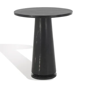 SAFAVIEH Couture Ghicu Tall Round Marble Accent Table - 22 In W x 21 In D x 24 In H - 21Wx21Dx24H(Light Grey)