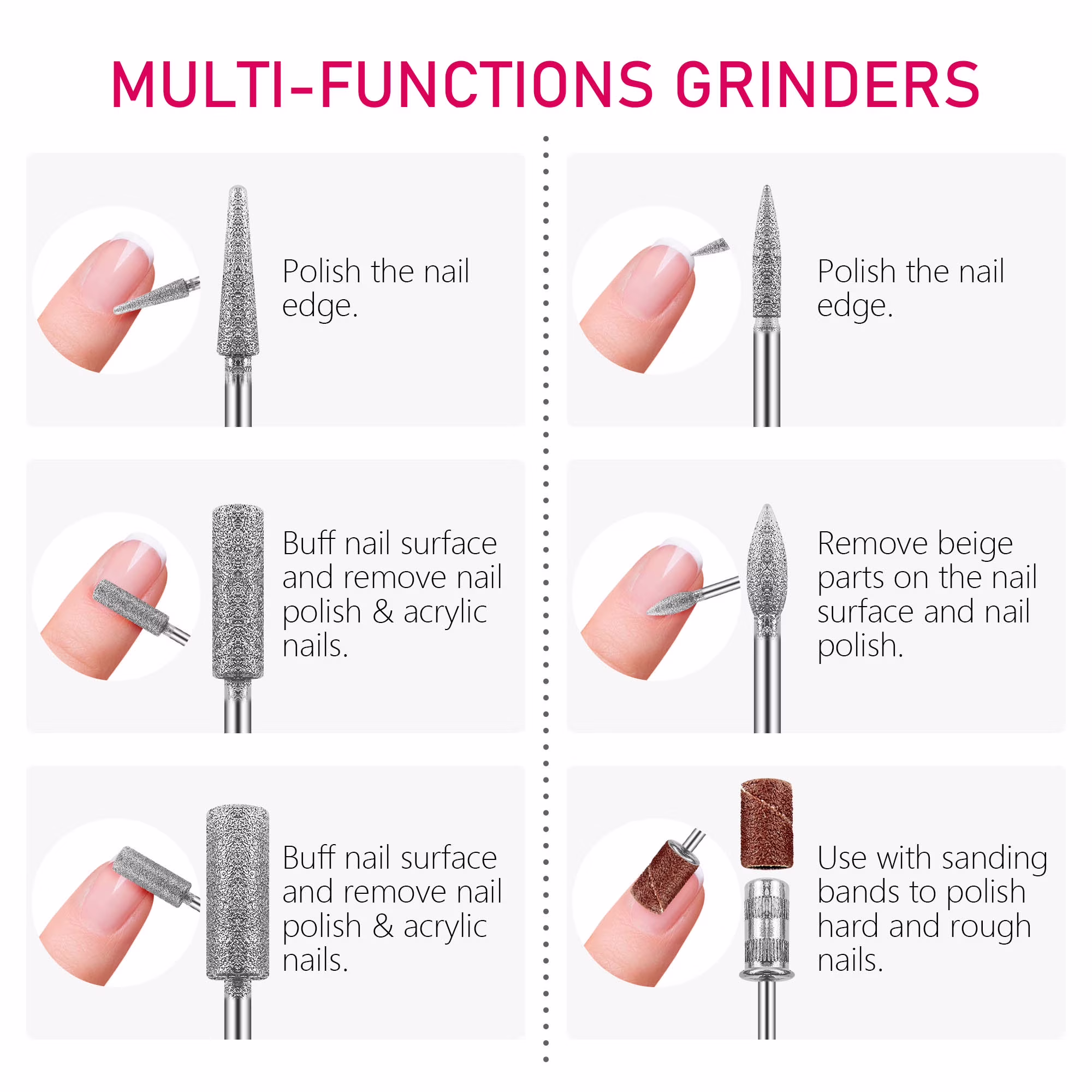 859f012028165e76c4f9a6afba0633735691eff6ab5547cea8236d14405f674b Pinkiou Electric Nail Drill Machine Nail Drill Kit 20000 RPM Portable Nail Drill for Acrylic Nails, 6 Acrylic Gel Remover Nail Tools, Nail Polishing Machine Pedicure Set