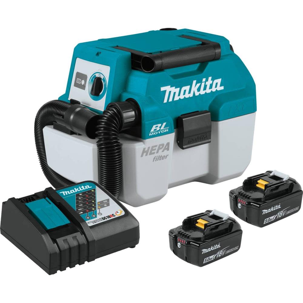 86124fcc99a66d4c4592eb4e33711f51f6d47b394bea1302f477b9ae16fcfca5 Makita 18V LXT 2 Gallon HEPA Portable Wet/Dry Dust Extractor/Vacuum Kit XCV11T from Makita(Default Title)