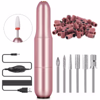 86925b39db8a4c9872f492337e1ce8b7c3c99766ffa3403914f63f7540b8beee Saviland Electric Nail Drill - 20000 RPM Corded Electric Nail File Kit with 6 Bits & 51 Sanding Bands, Gold
