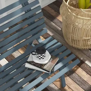 Outsunny 48.5 Garden Bench, Outdoor Patio Bench, Lightweight Aluminum Park Bench with Slatted Seat(Grey)
