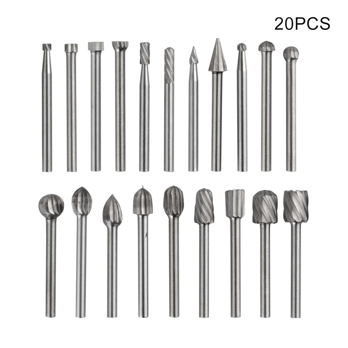 879d9cbc1351743445de5e03e57a614a0c485e08c00b85849145247451fbb9a8 20 Pcs For Dremel Diamond Burr Bits Drill Set Rotary Multi Tool Accessories Kit*
