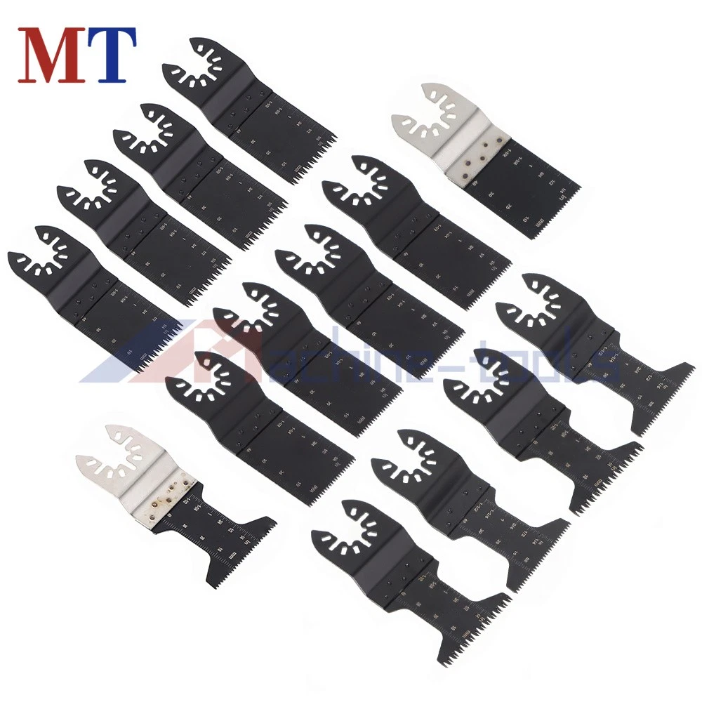 888366f09859ac02be55c12b60e3275867bc6cff07d6e19802d89cb893db77fa KLYNE - Fit For Wood Metal Cutter 14 Pieces Oscillating Multi Tool Blades Saw Blade