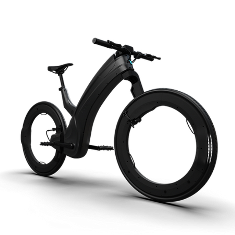 88bacb54d07afa4157c786585815d22f29fff80de784d028f3657446aa5ae5bb Reevo Hubless Electric Bike(Black)