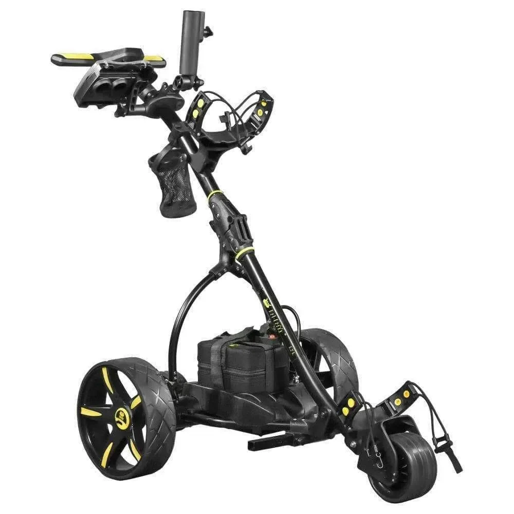 88e4ea106992db73e9bed5041d8459dc3d40e2705529794d0f2df5af84d4a3ab Bat Caddy X3R Electric Golf Cart Trolley with Lithium Battery Remote Control ¨C Silver