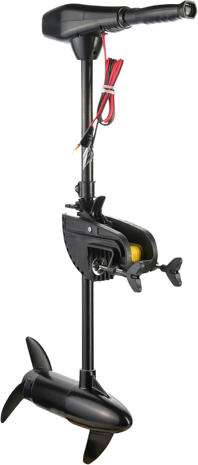 8a2dbdb8d36cb5c96f0e7f877c86be0f6040a3a588e3f8a526b707fe0debb99c 55lb Thrust Saltwater Transom Mounted Electric Trolling Motor plus Newport 12V50Ah Deep Cycle Heavy-Duty Marine Battery, Sealed AGM Kit, Everything Needed to Operation Motor(55lb Thrust/Motor + 12V50Ah Deep Cycle Heavy-Duty Marine Battery)