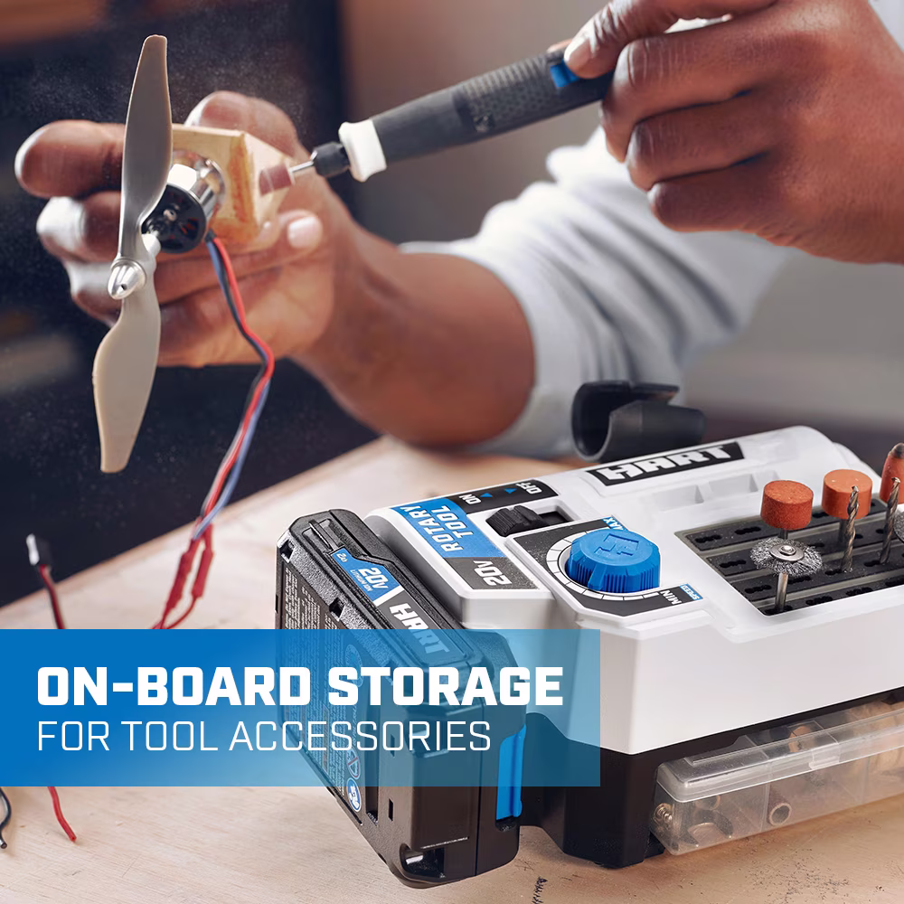 8b0ff63180640fed69d52e20be03e229622ca7fac42ccf3ebd22e55a2655304a Open Box HART 20-Volt Cordless Rotary Tool with 33 Accessories (Battery Not Included)