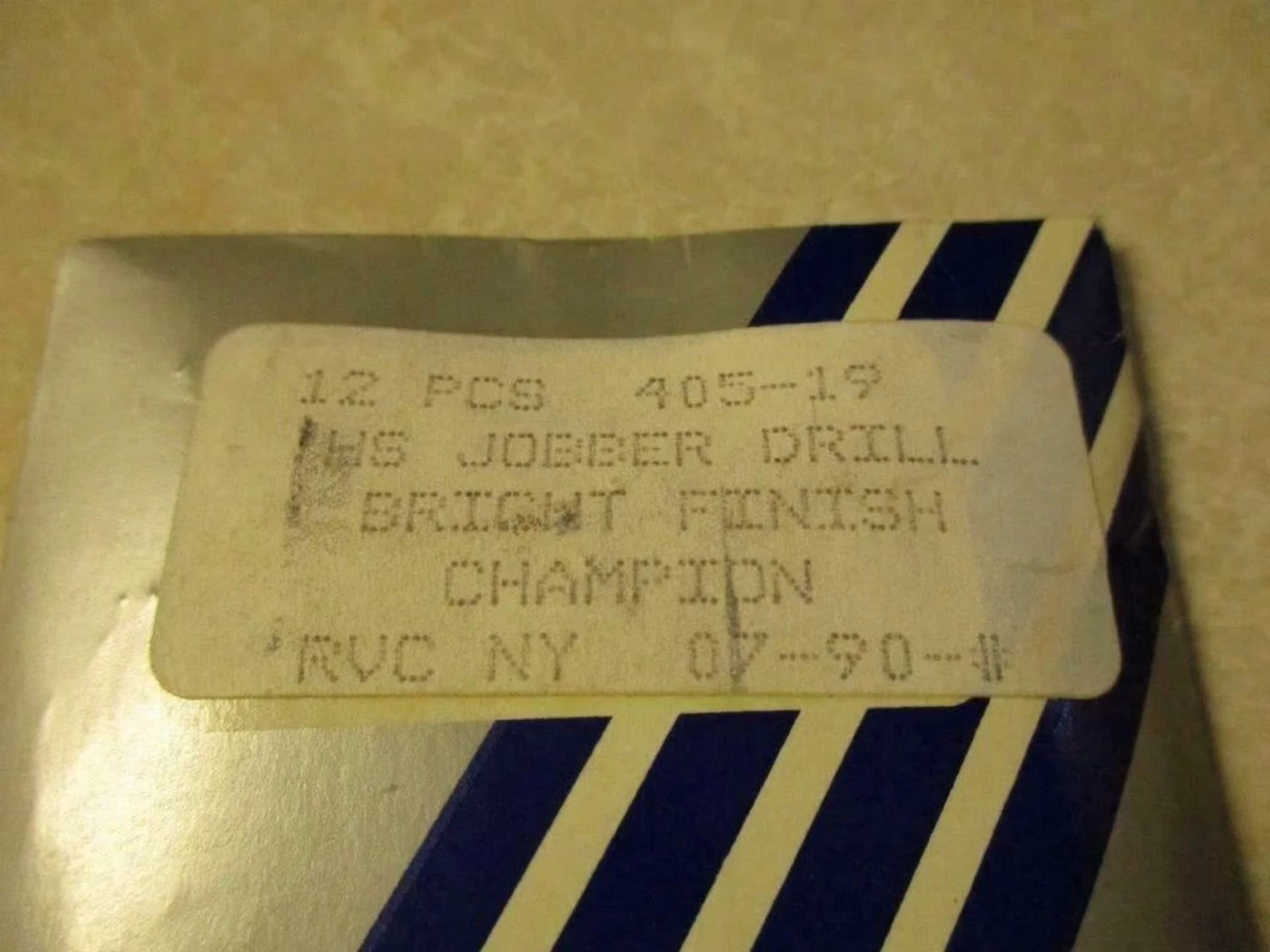 8c170c69056d0e97ca277d1c11bf5f476bcec8a54d7debfac7116cc5e2e5be78 KLYNE - # 19 High Speed Champion Series 405 Jobber Length Drill Bits ( 12 Pcs. ) T537