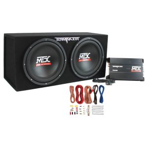 12¡ä¡ä 1200W Dual Car Subwoofer Package with Amplifier  Installation Kit