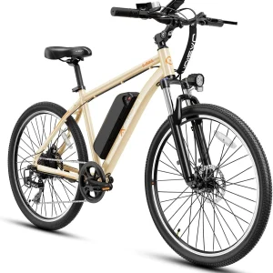 Jasion EB5 Electric Bike for Adults with Peak 40 Miles 20MPH Commuting Electric Mountain Bike(Dark/750w Peak)