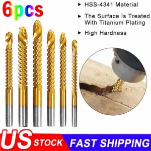2025 New Upgrade Drill Bits, 6 Pcs Twist Drill Bit Set Power Tool Accessories Us