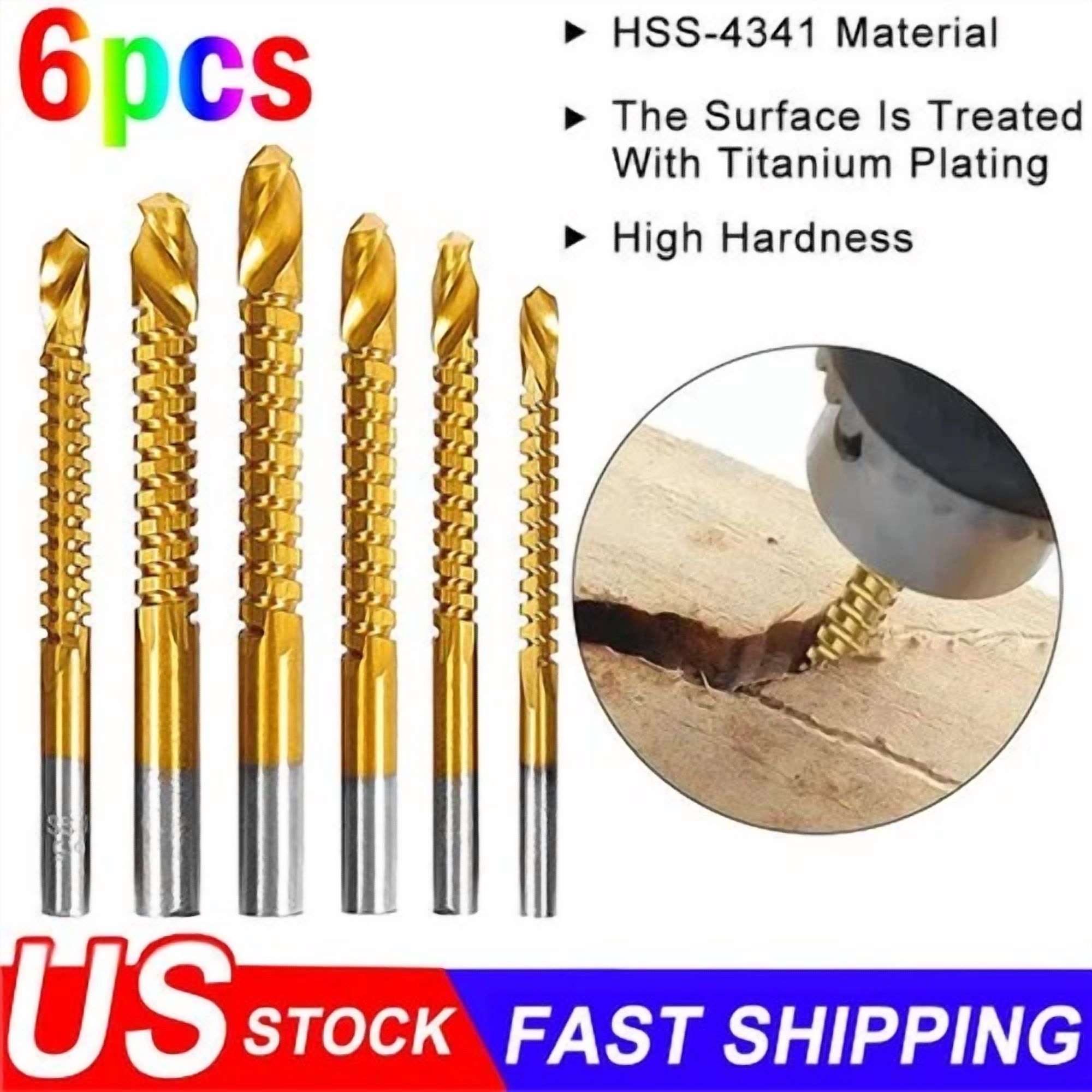 8d845be67f23f52b4415087ec2edae7300e29c7933b1c58e8063f74b1a180571 2025 New Upgrade Drill Bits, 6 Pcs Twist Drill Bit Set Power Tool Accessories Us